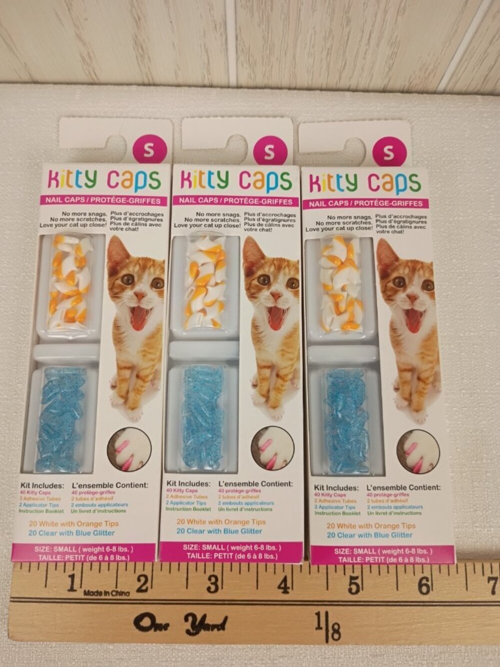 Kitty Caps Cat Nail Cover 3 Boxes Small Safe & Stylish No Declawing Alternative